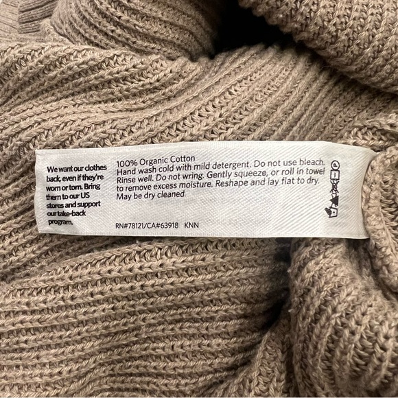 Eileen Fisher Sweater 100% Organic Cotton Knit Women’s XL Taupe Quiet Luxury - Picture 7 of 7